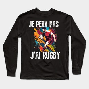 Enfant Rugby - Je Peux Pas J'ai Rugby - Maillot De Joueur de Rugby Long Sleeve T-Shirt